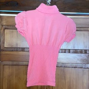 Smocked Puffy Sleeve TNeck